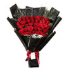 Classic Midnight Hand Bouquet - Fiery Red