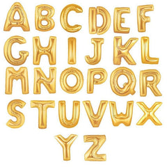 Gold Alphabet Foil Balloon A-Z