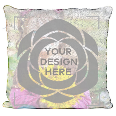 Custom Gold Sequins Square Pillow