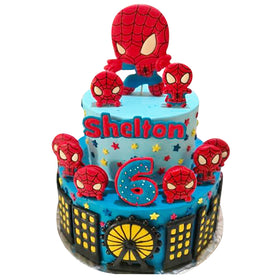 Le Sucre Spiderman 2 Tier Cake