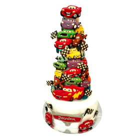 Le Sucre Cars Medium Cake & Macaron Tower