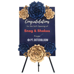 Blue Pantheon Paper Flower Board