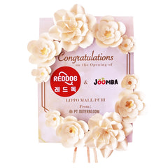 White Blossom Paper Flower Board