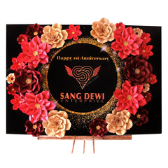 Black Ruby Paper Flower Board