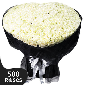 500 Days of White Love Giant Flowers
