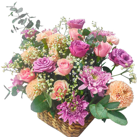 Rosey Lilac in Basket