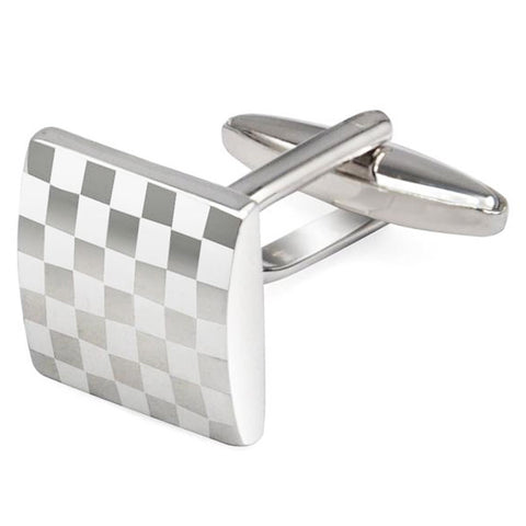 Men's Collection Classic Silver Square Cufflink