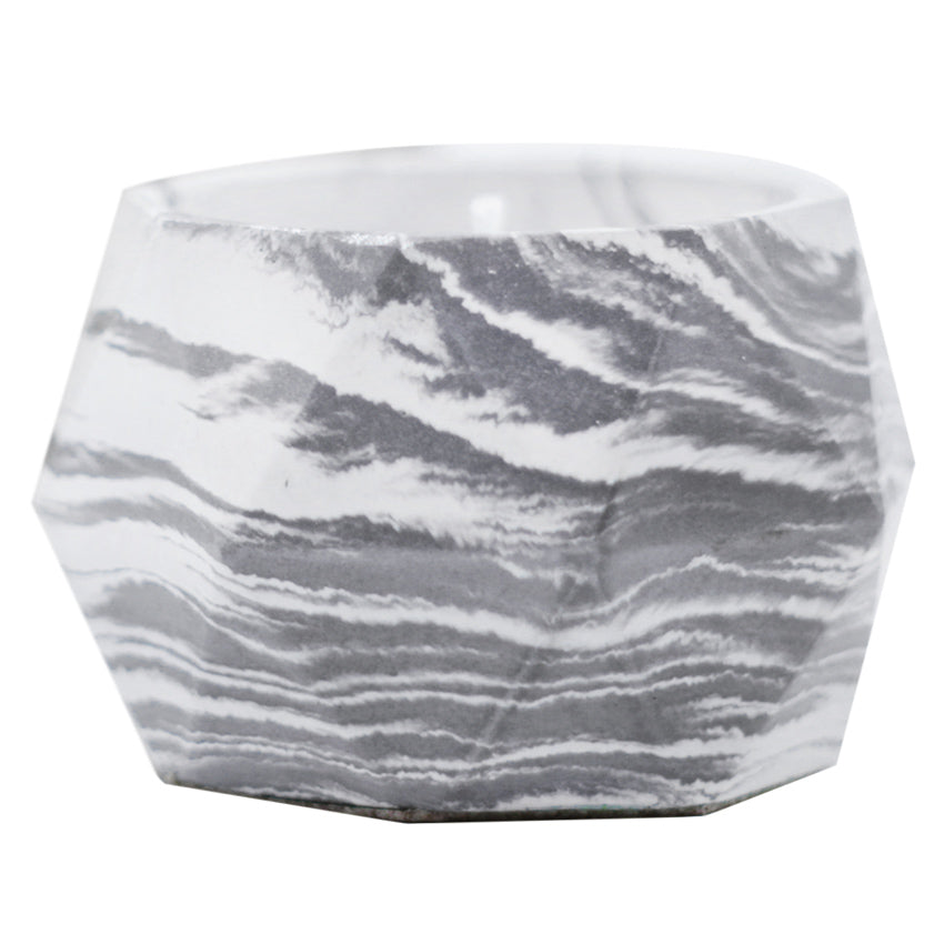 Outerbloom Candle Ocean Groove in Geometric Pot
