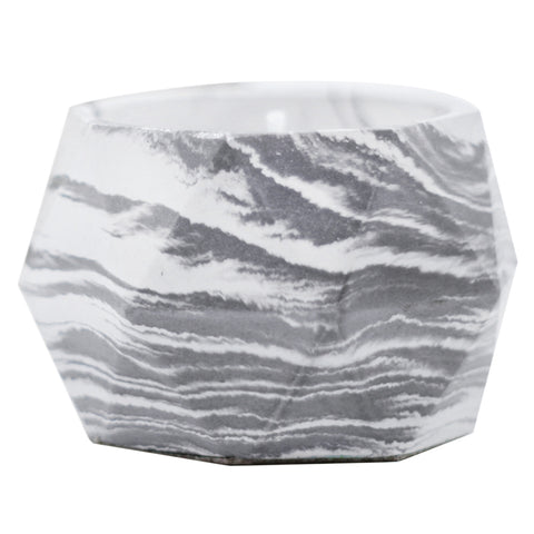 Outerbloom Candle Ocean Groove in Geometric Pot