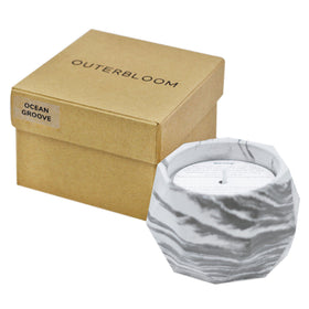 Outerbloom Candle Ocean Groove in Geometric Pot