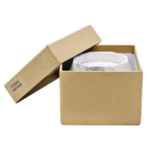 Outerbloom Candle Ocean Groove in Geometric Pot