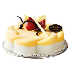 Pesca Fresh Coconut Yellow Mango Ice Cream Cake