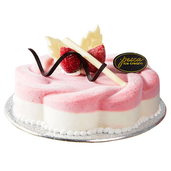 Pesca Pink Rose Strawberry Ice Cream Cake
