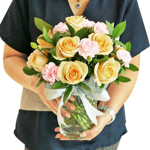 Peach Perfect in Vase