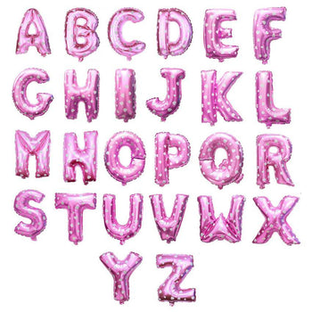 Pink Alphabet Foil Balloon A-Z