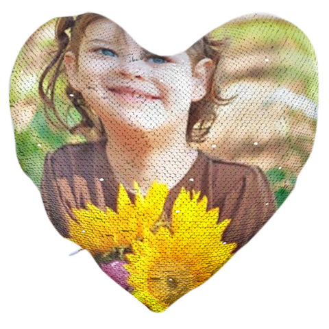 Custom Sequins Heart Pillow