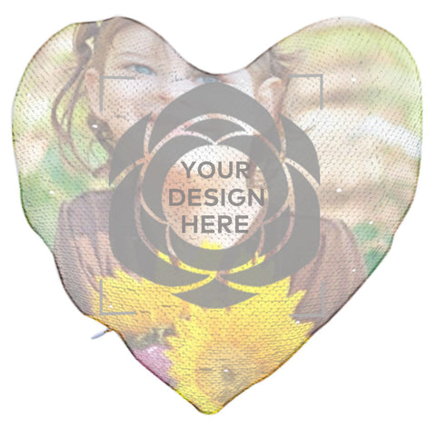 Custom Sequins Heart Pillow