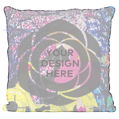 Custom Red Sequins Square Pillow