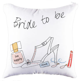 Bride To Be White Pillow