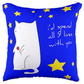 Mr Cat with 9 Lives Pillow