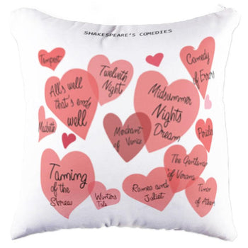 Shakespeare's Comedies Pillow