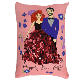 Happy Ever After Pink Pillow