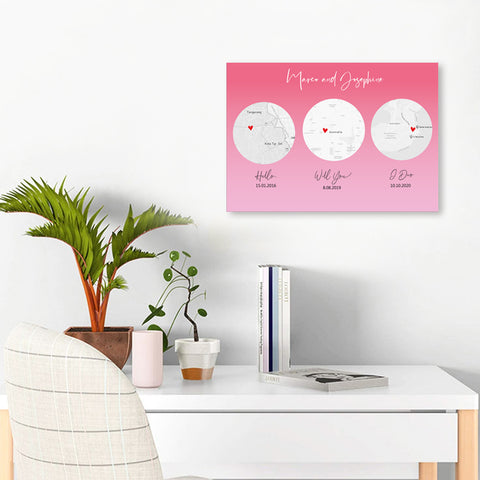 Frameless Love Journey Custom Circle