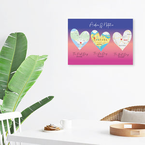 Frameless Love Journey Custom Heart