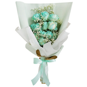 Turquoise Roses Bouquet