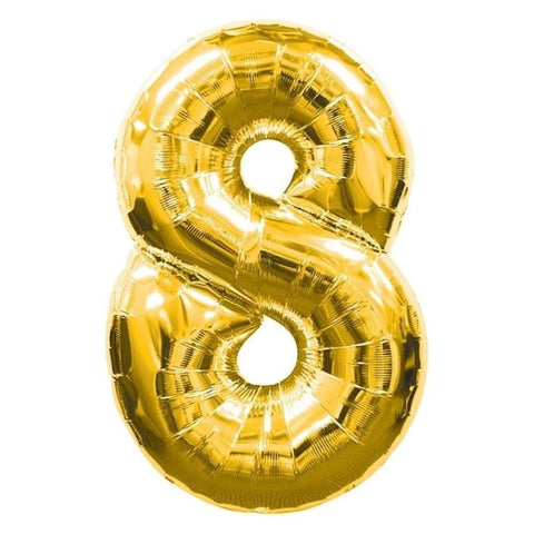 Gold Number Foil Balloon 0-9